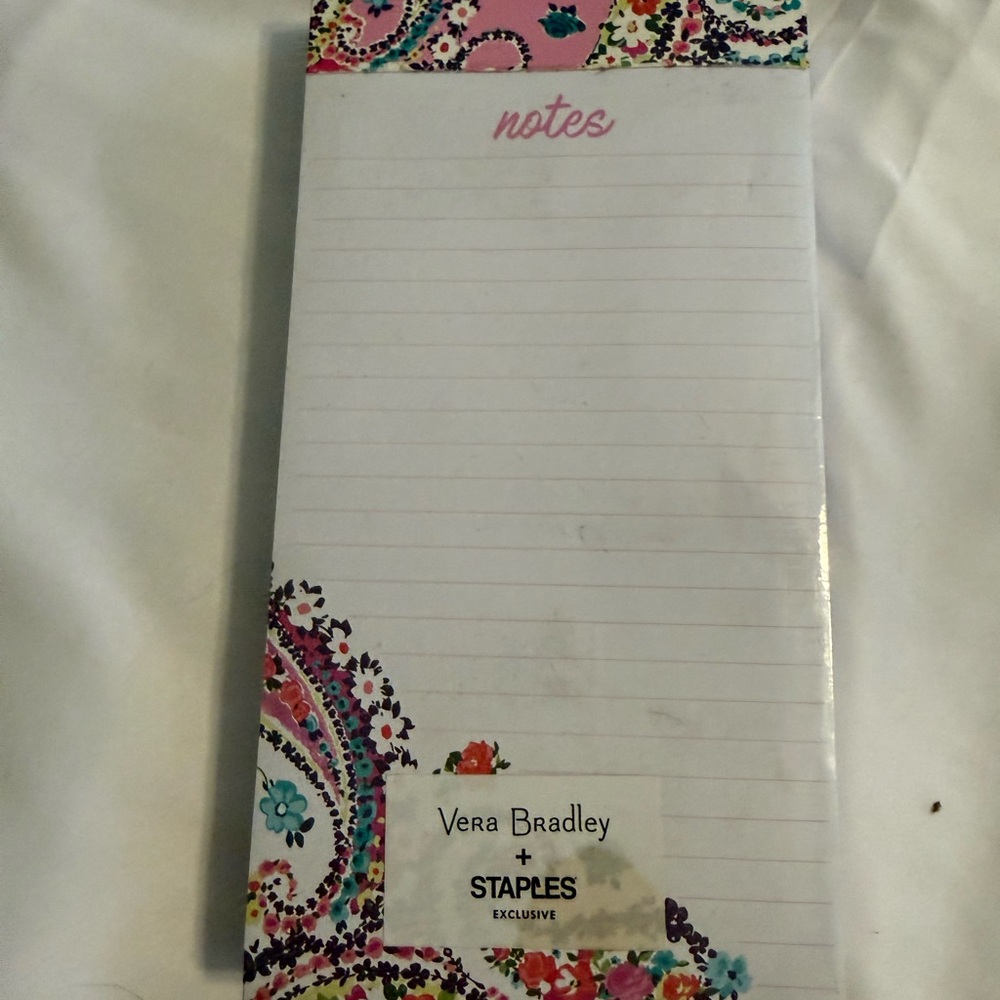 Vera Bradley Paisley Floral Notepad